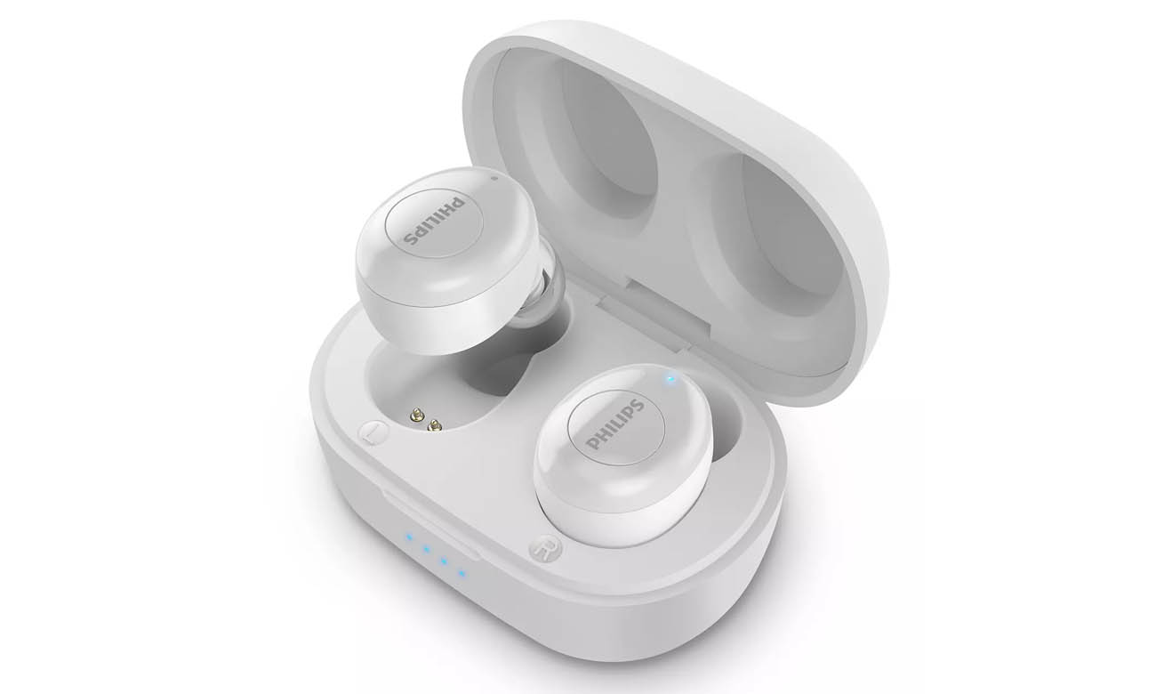 Etui z funkcją ładowania z słuchawkami Philips TAT2205WT