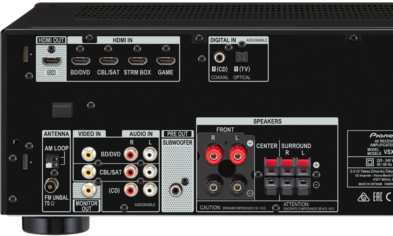 Złącza w Pioneer VSX-531B