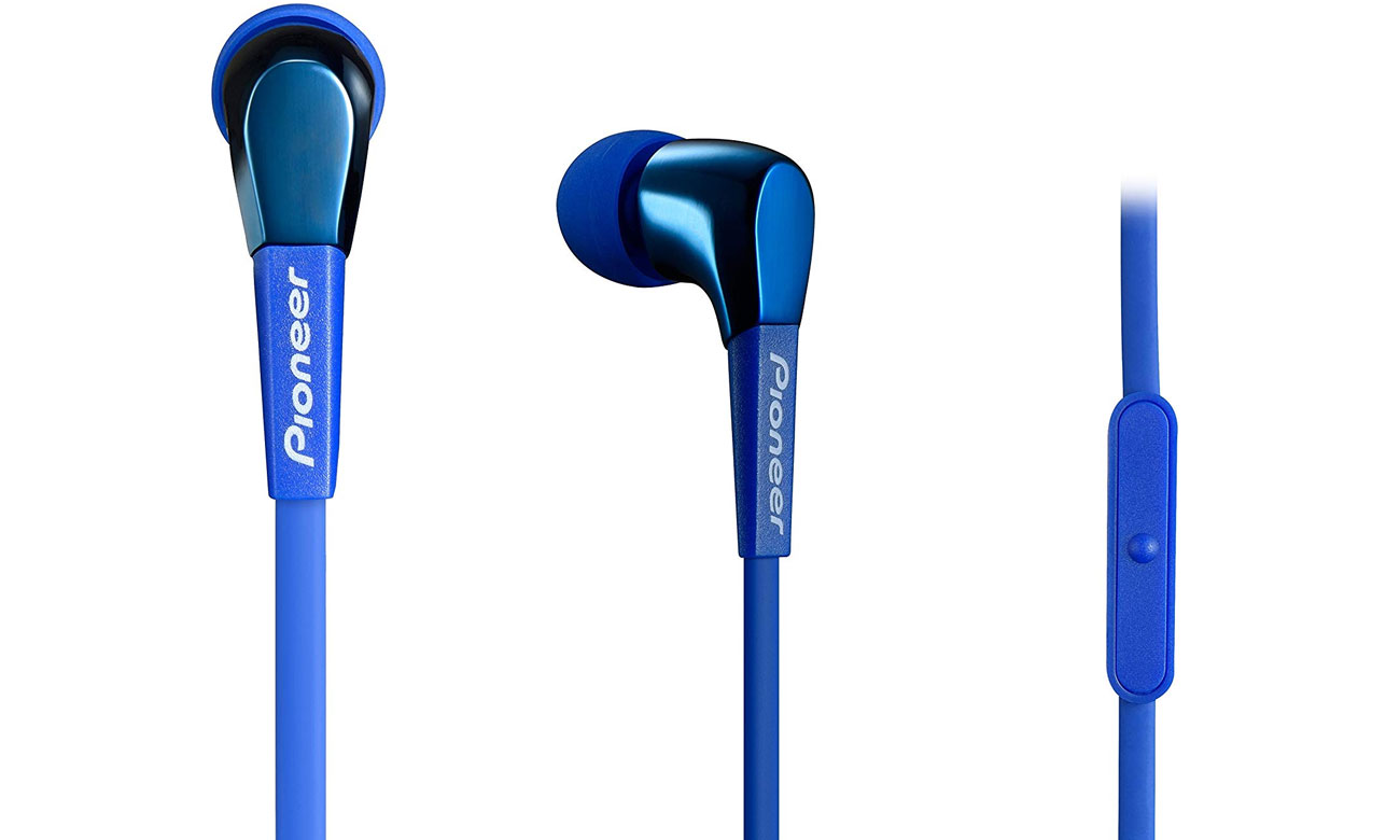 Niebieskie słuchawki z mikrofonem Pioneer SE-CL722T
