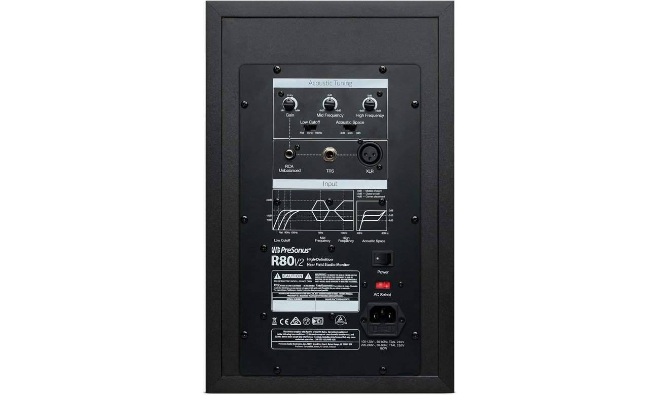 sterowanie w PreSonus R80 V2