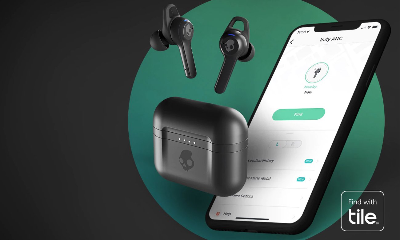Lokalizator Tile®Tracker w Skullcandy Indy ANC