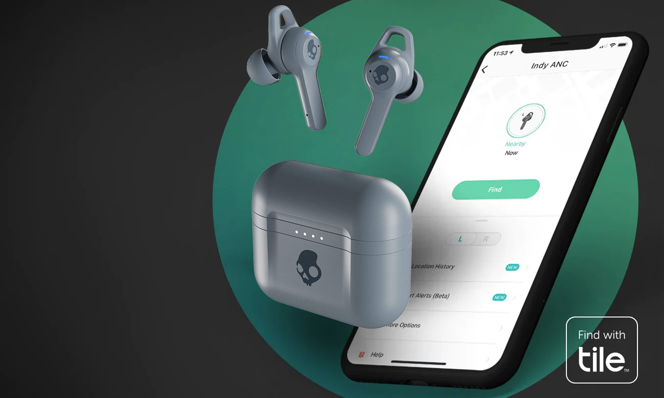Lokalizator Tile®Tracker w Skullcandy Indy ANC