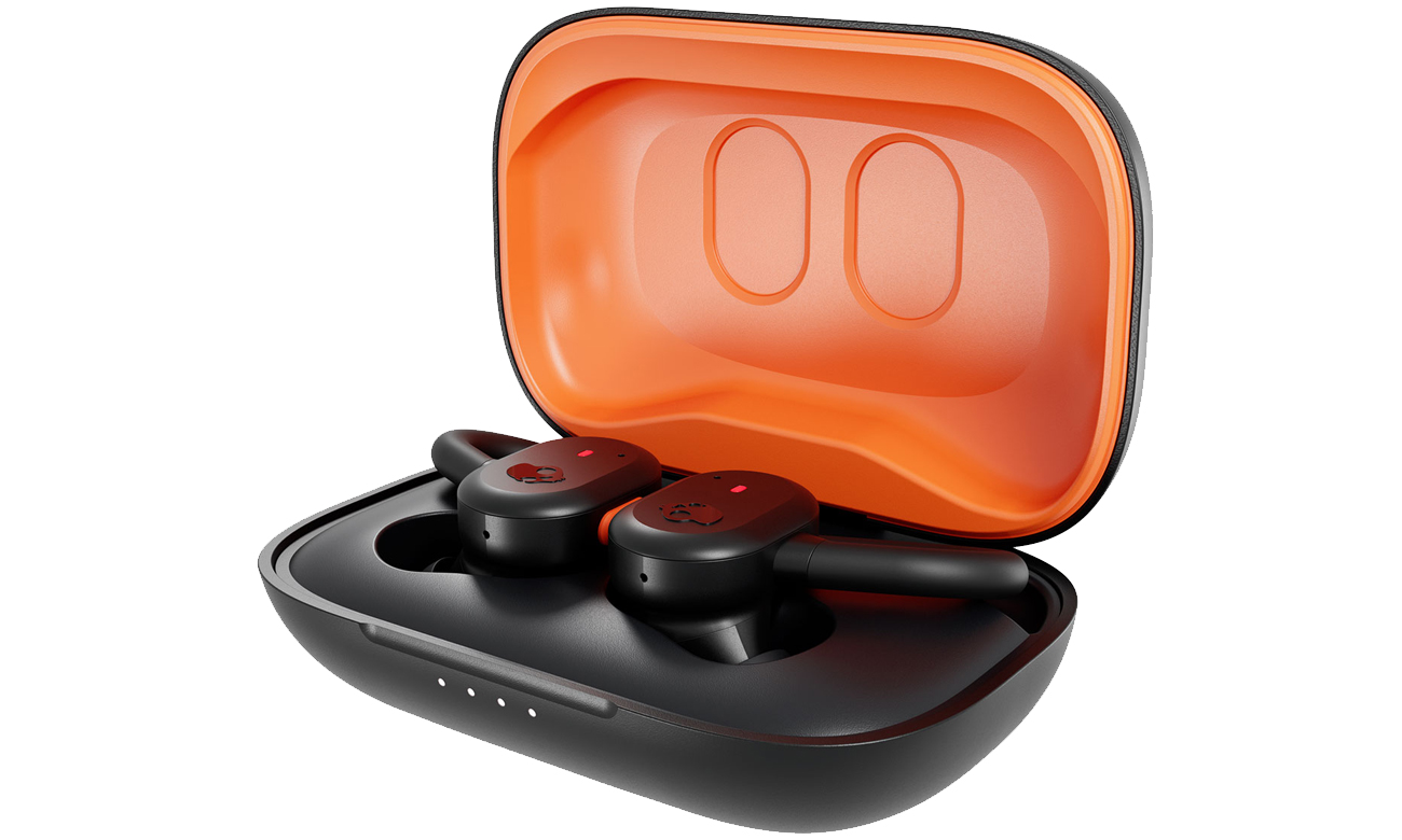 Bateria z technologią Rapid Charge w Skullcandy Push Active Czarno-pomarańczowe