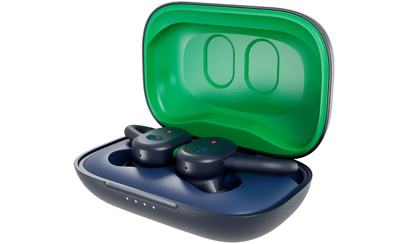 Bateria z technologią Rapid Charge w Skullcandy Push Active Granatowo-zielone