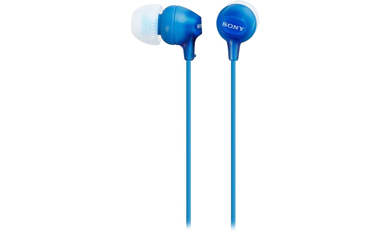 Przewodowe słuchawki Sony MDR–EX15LP Niebieskie