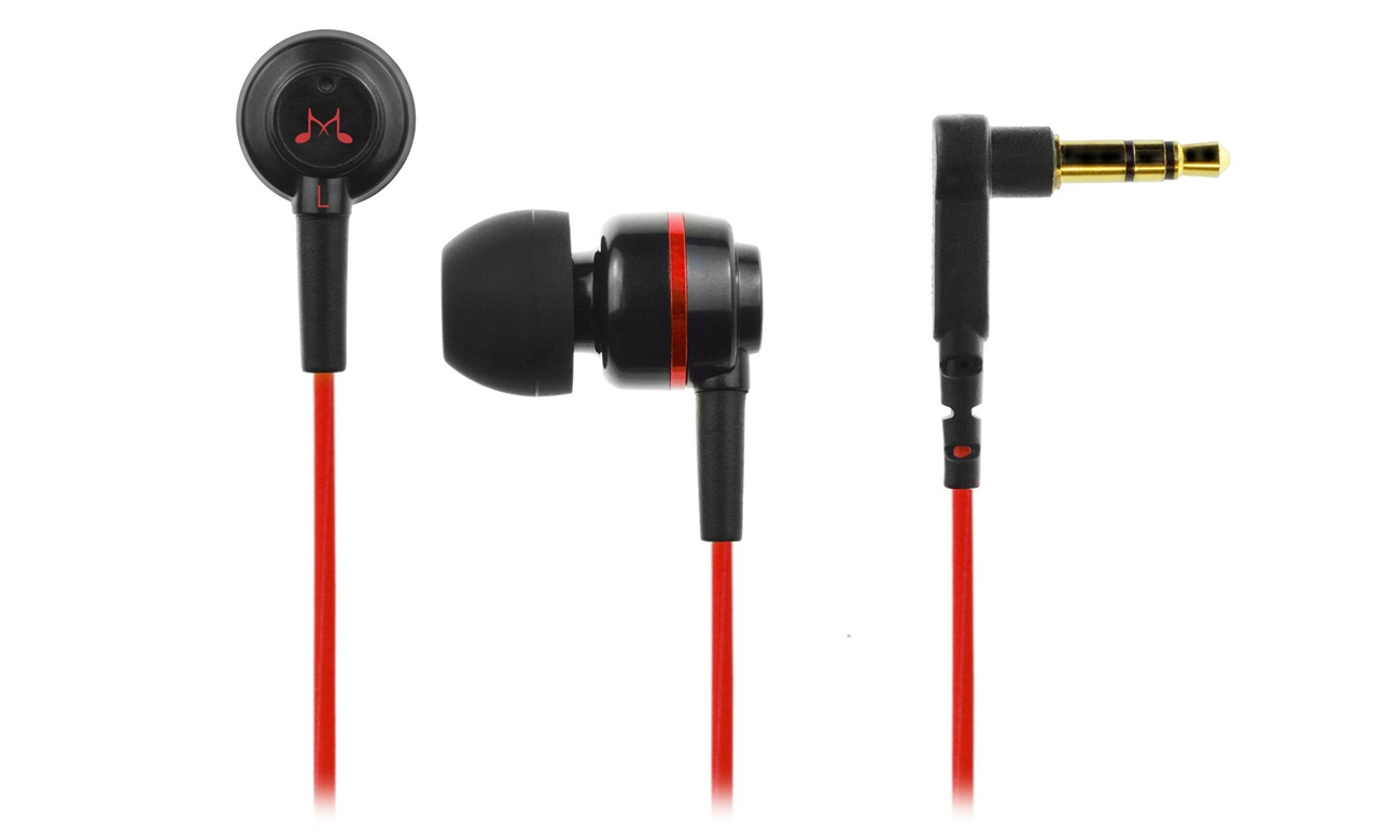 Słuchawki przewodowe SoundMagic ES18 czerwone