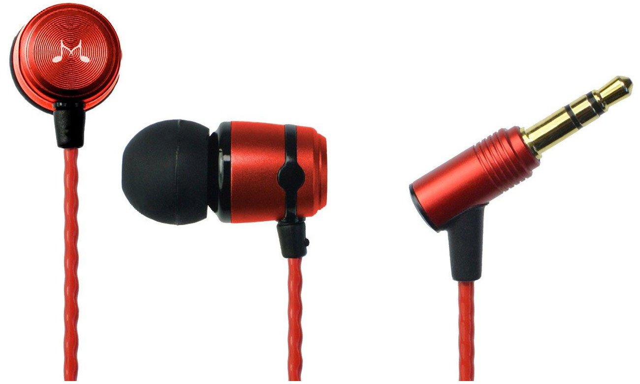 Rote kabelgebundene SoundMagic E50 In-Ear-Kopfhörer