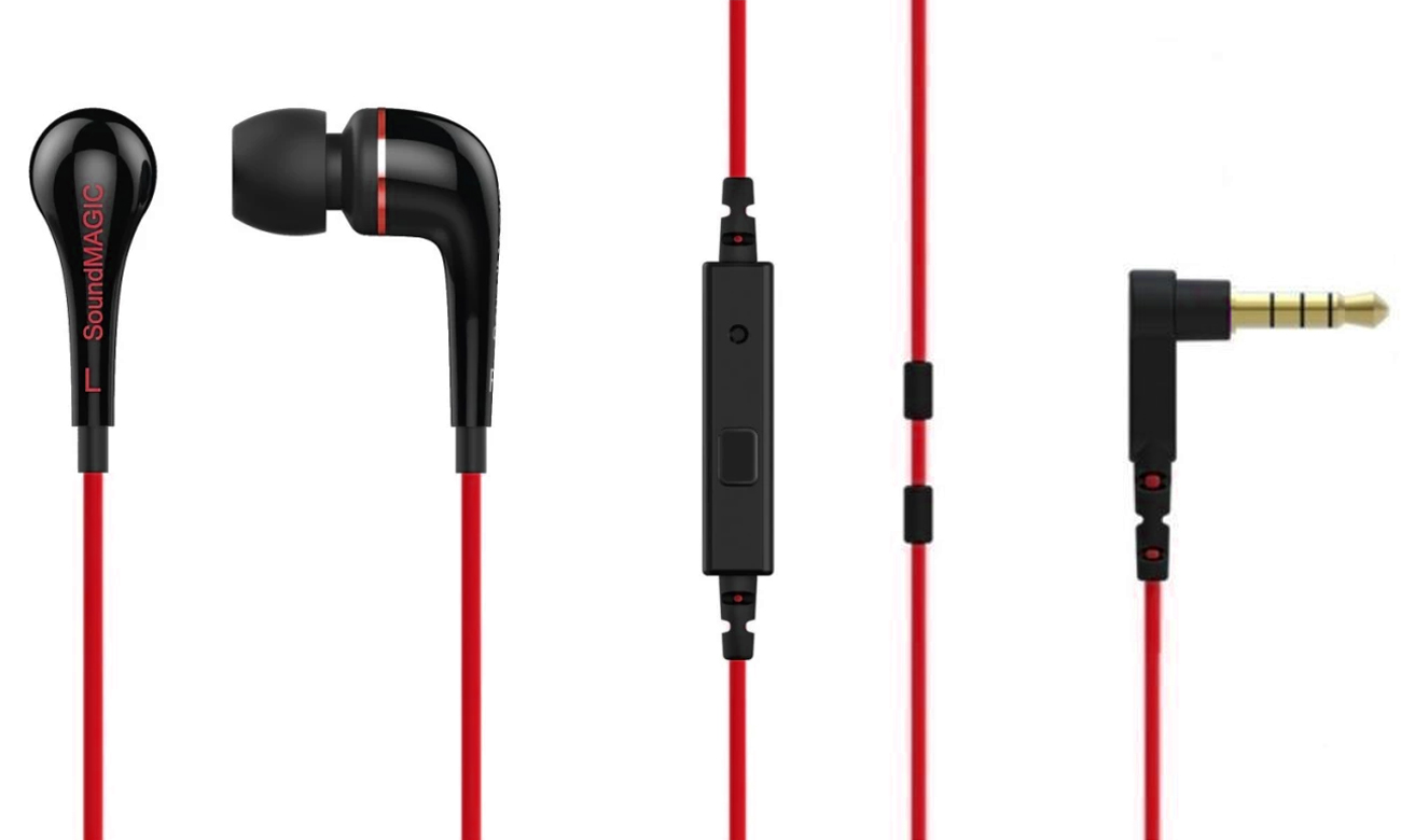 Słuchawki przewodowe SoundMagic ES11S Black-Red
