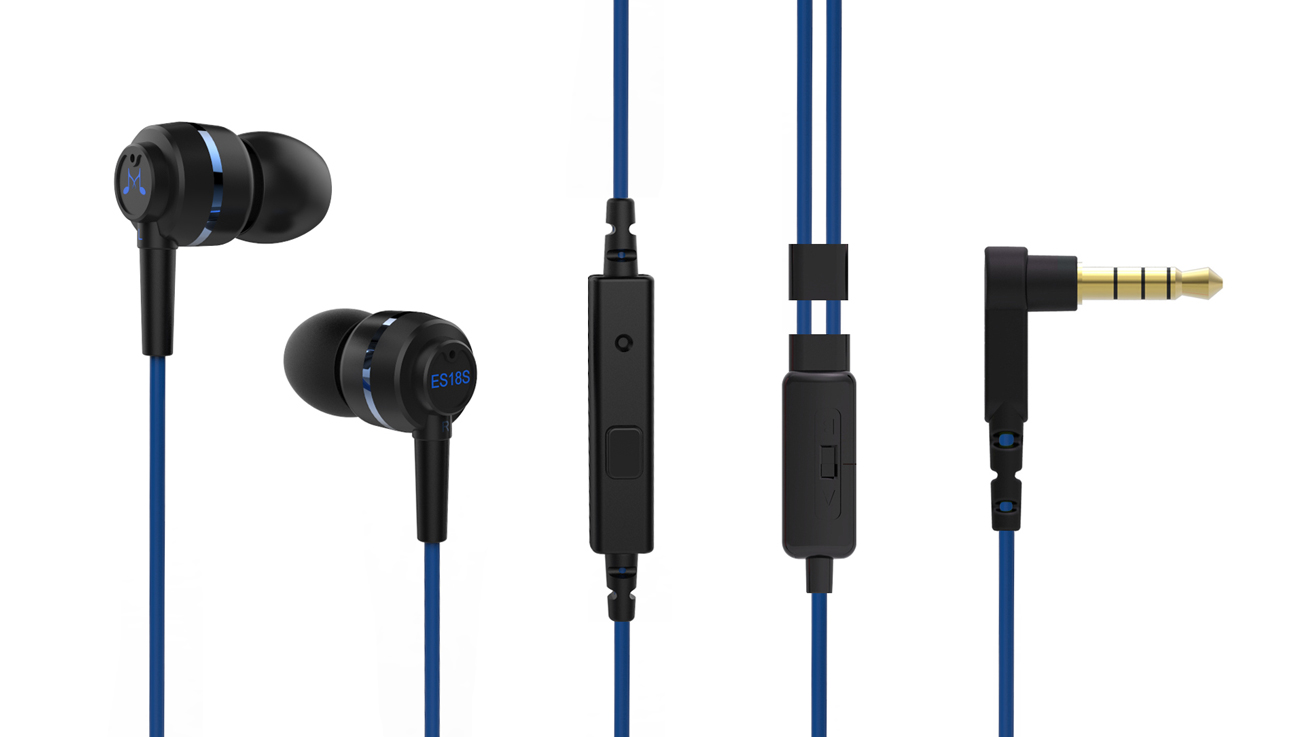 Słuchawki ES18S od SoundMagic czarno-niebieskie