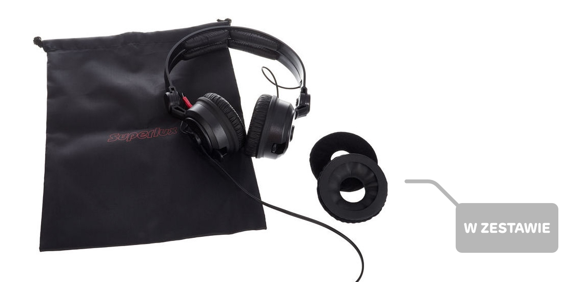 etui, poduszki, adapter w zestawie