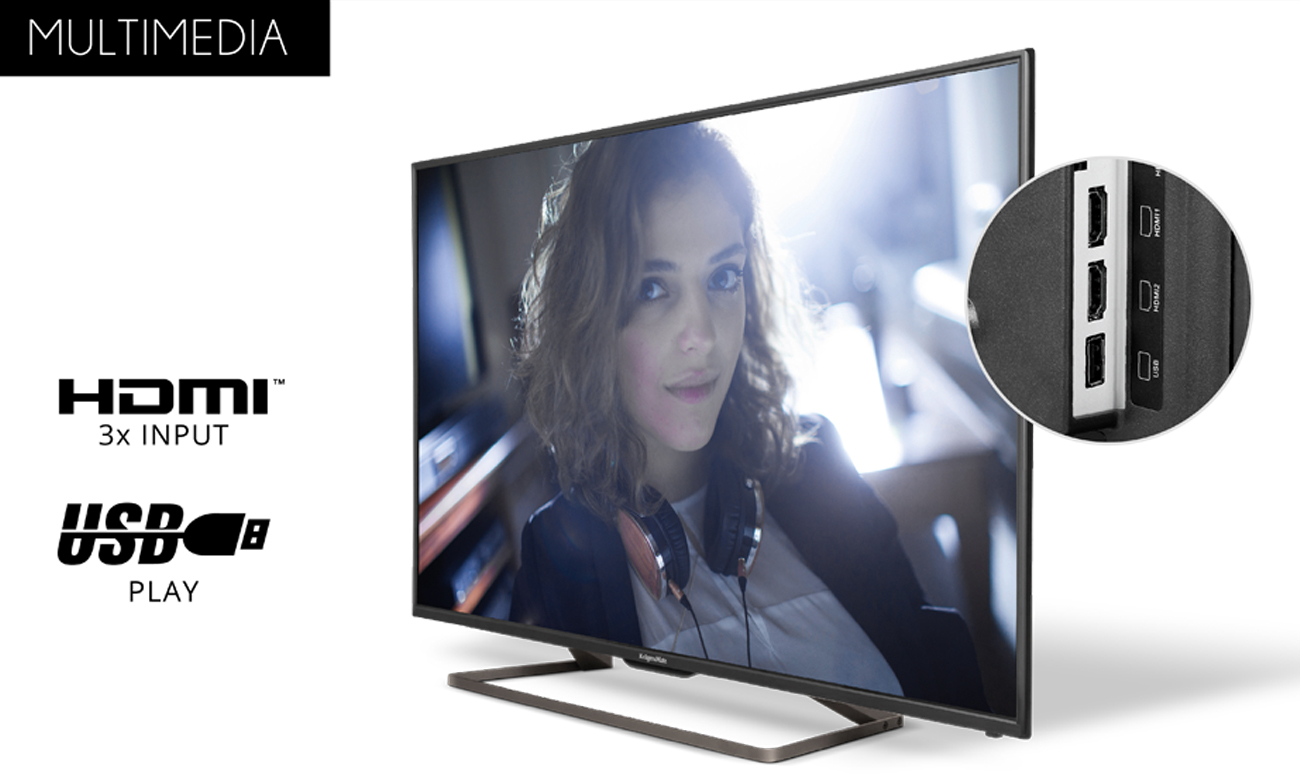 Złącza w telewizorze Krüger&Matz KM0255