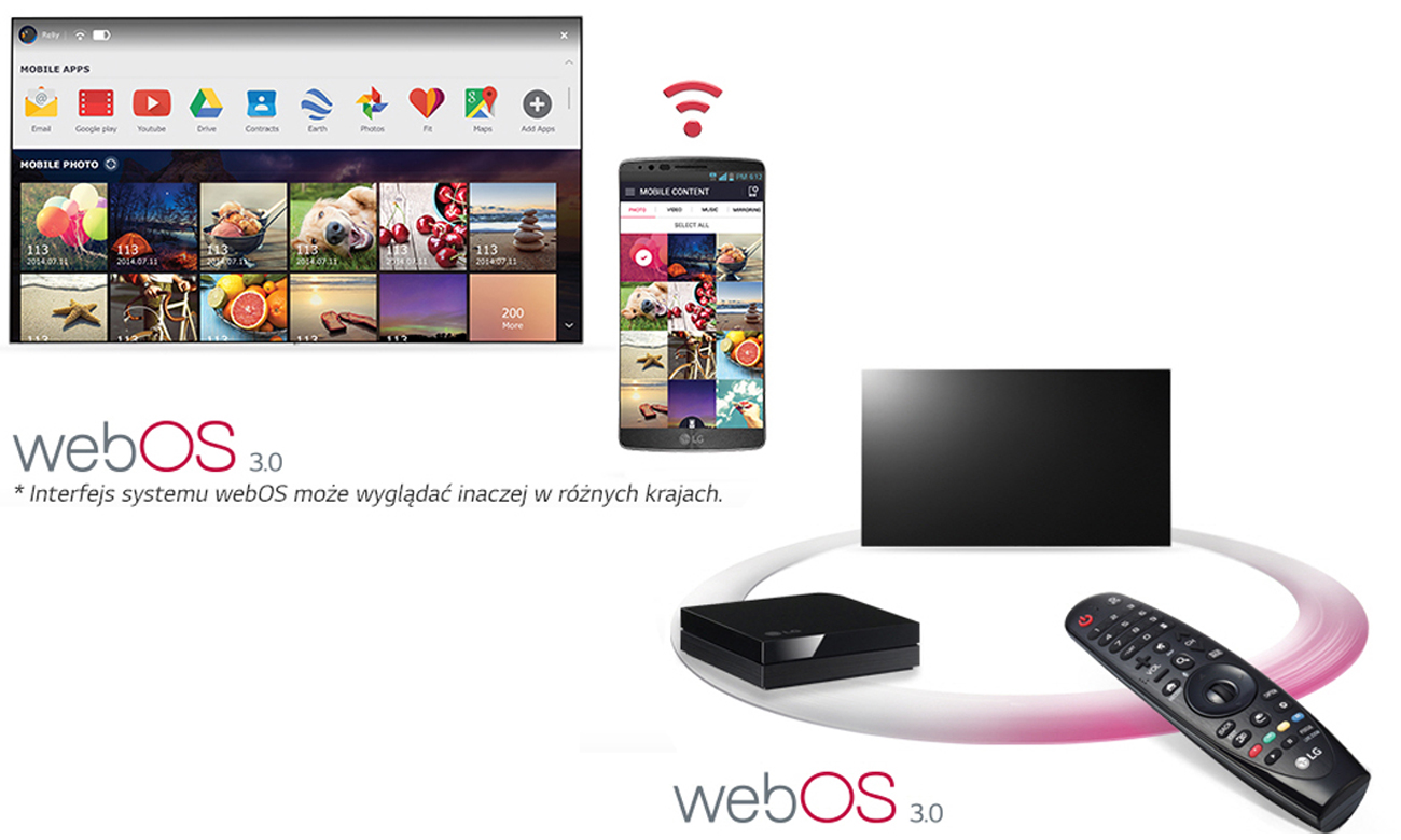 Telewizor LG 65UH7707 sterowany smartfonem