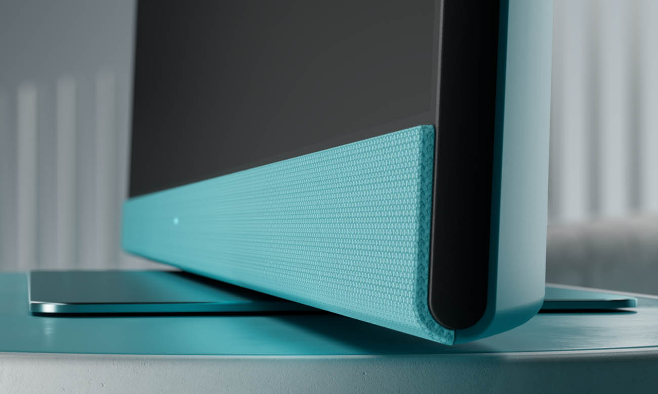 Design telewizora Loewe We. SEE Aqua Blue