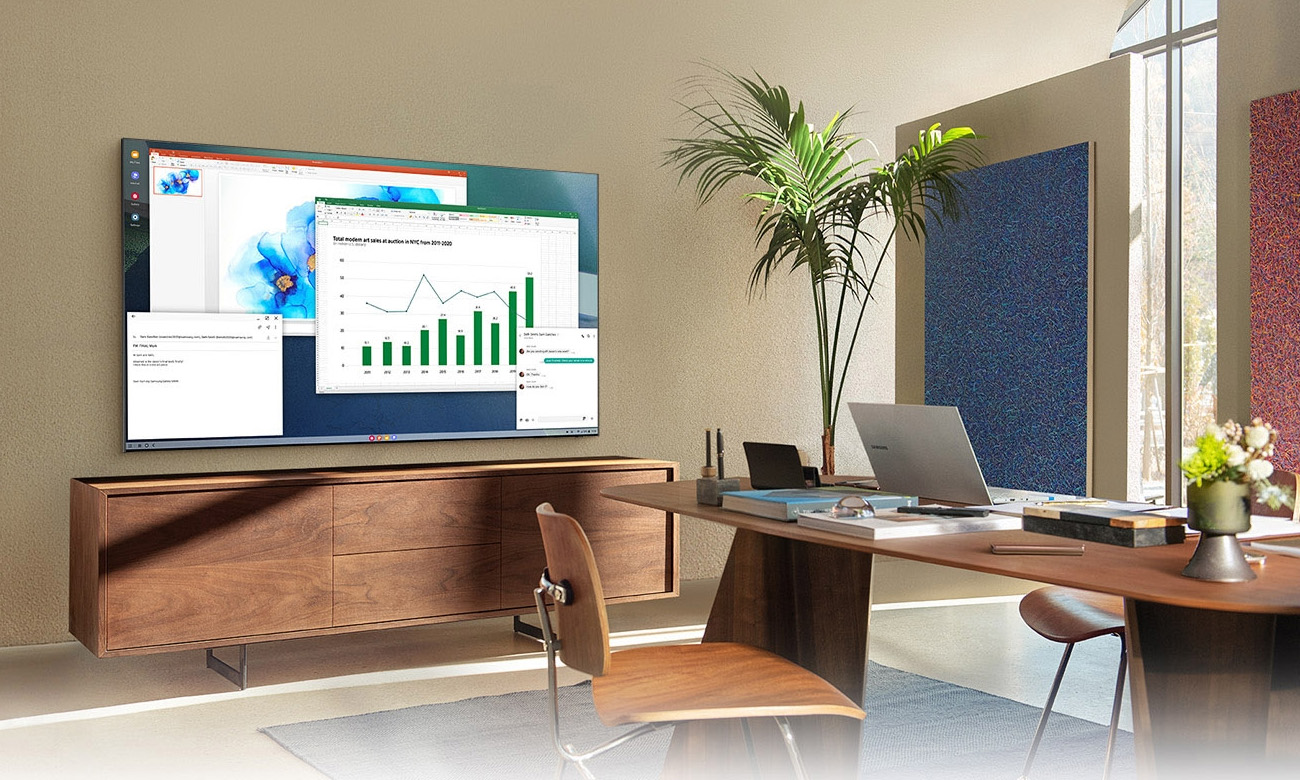 Home Office z TV Samsung QE65Q77AA 65 cali