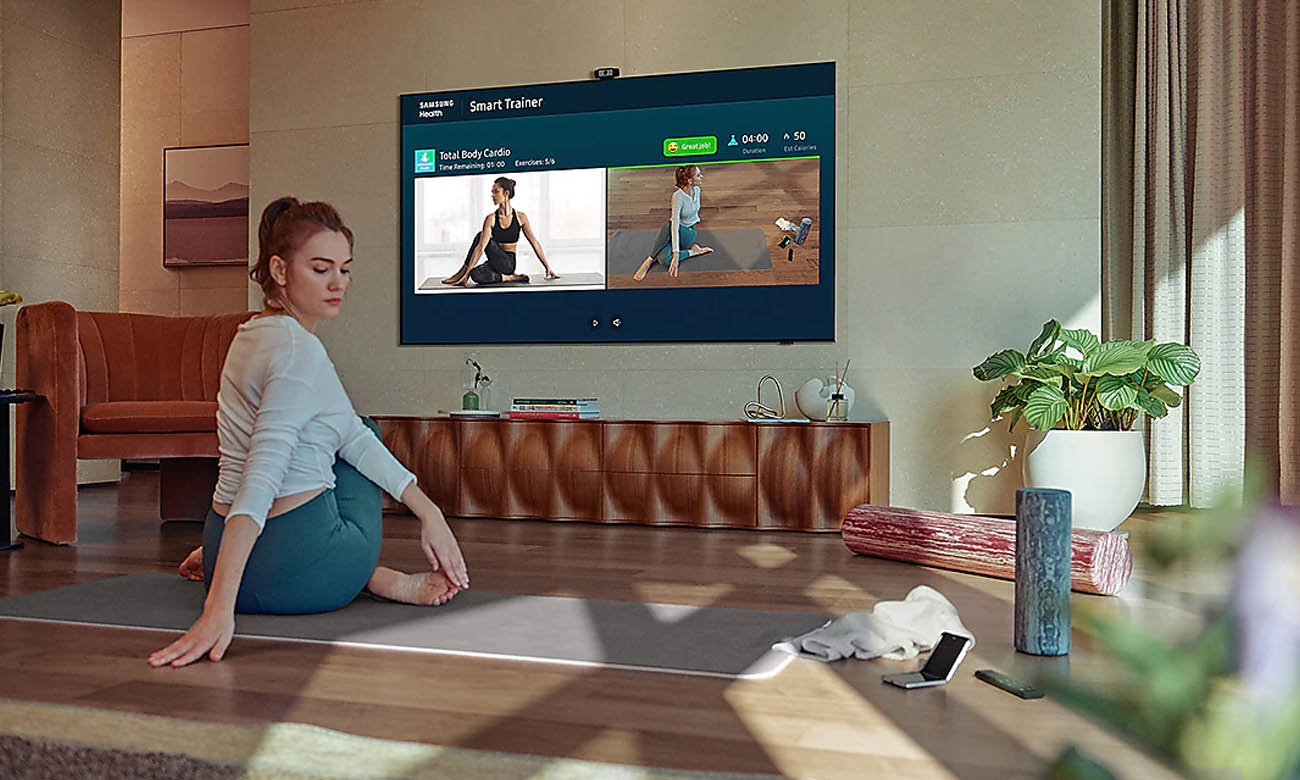 Home Office z TV Samsung QE65QN85A 65 cali