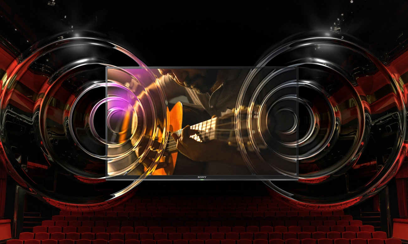 Wysoka moc dźwięku z tv 65XF7596 firmy Sony
