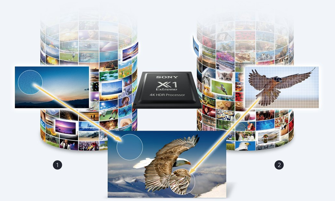 Procesor 4K X1 w telewizorze Sony KD-43X8309C