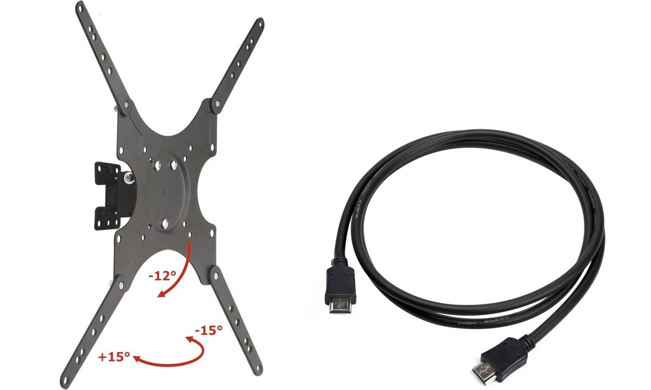 Uchwyt RTV i kabel HDMI w zestawie