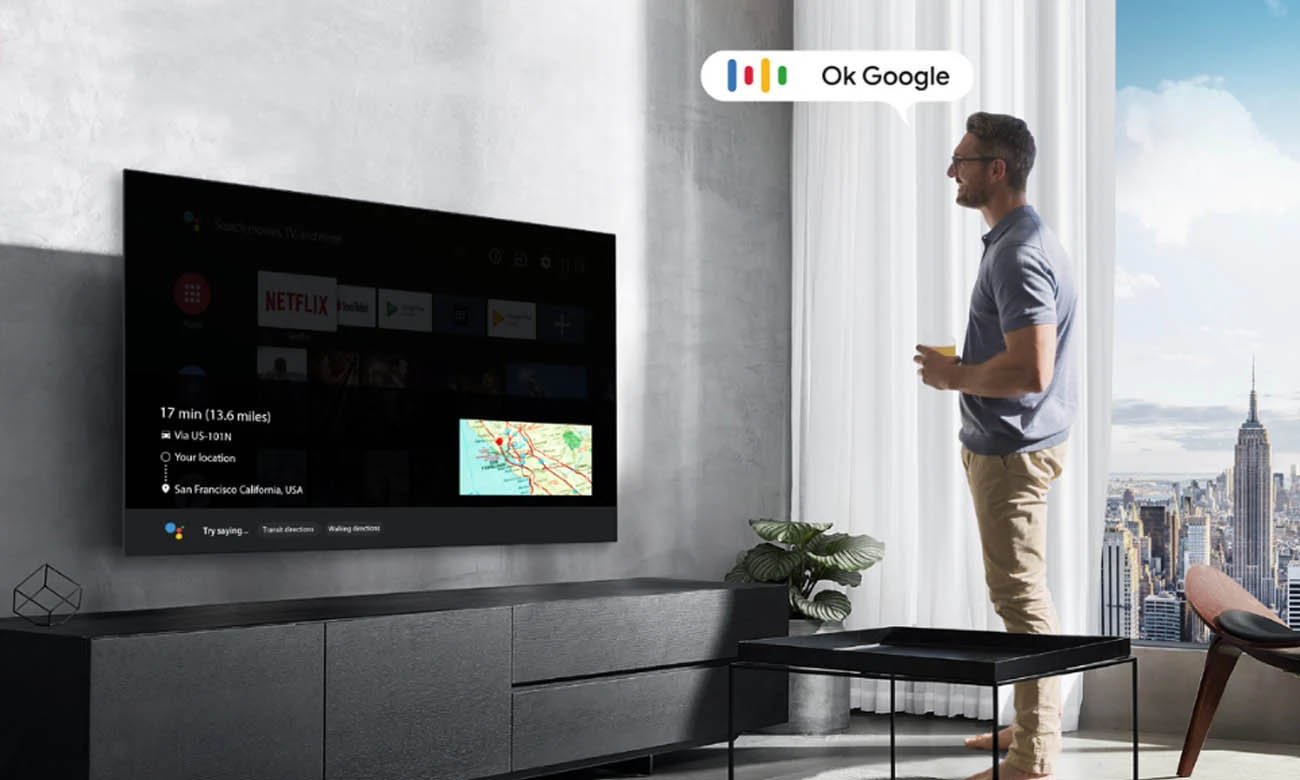 Sterowanie za pomocą głosu telewizorem 4K TCL 55P815