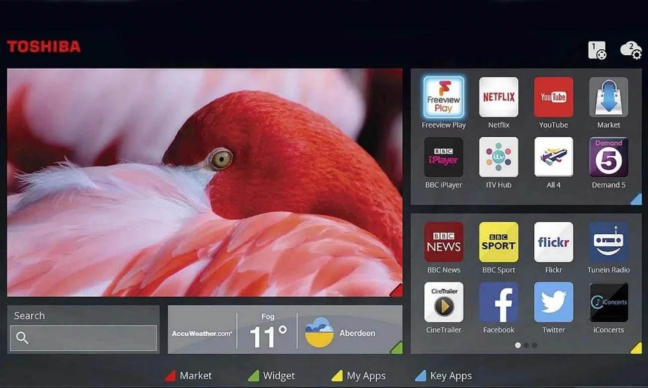 Smart TV w 49UL2B63DG Toshiba Smart Portal