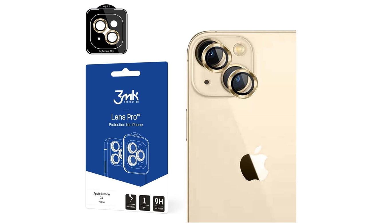 3mk Lens Protection Pro do iPhone 15 Yellow