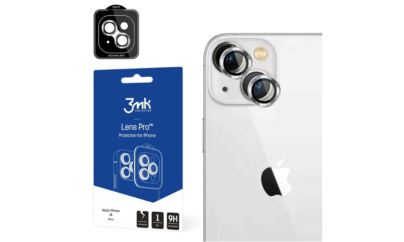 3mk Lens Protection Pro do iPhone 15 Plus Silver
