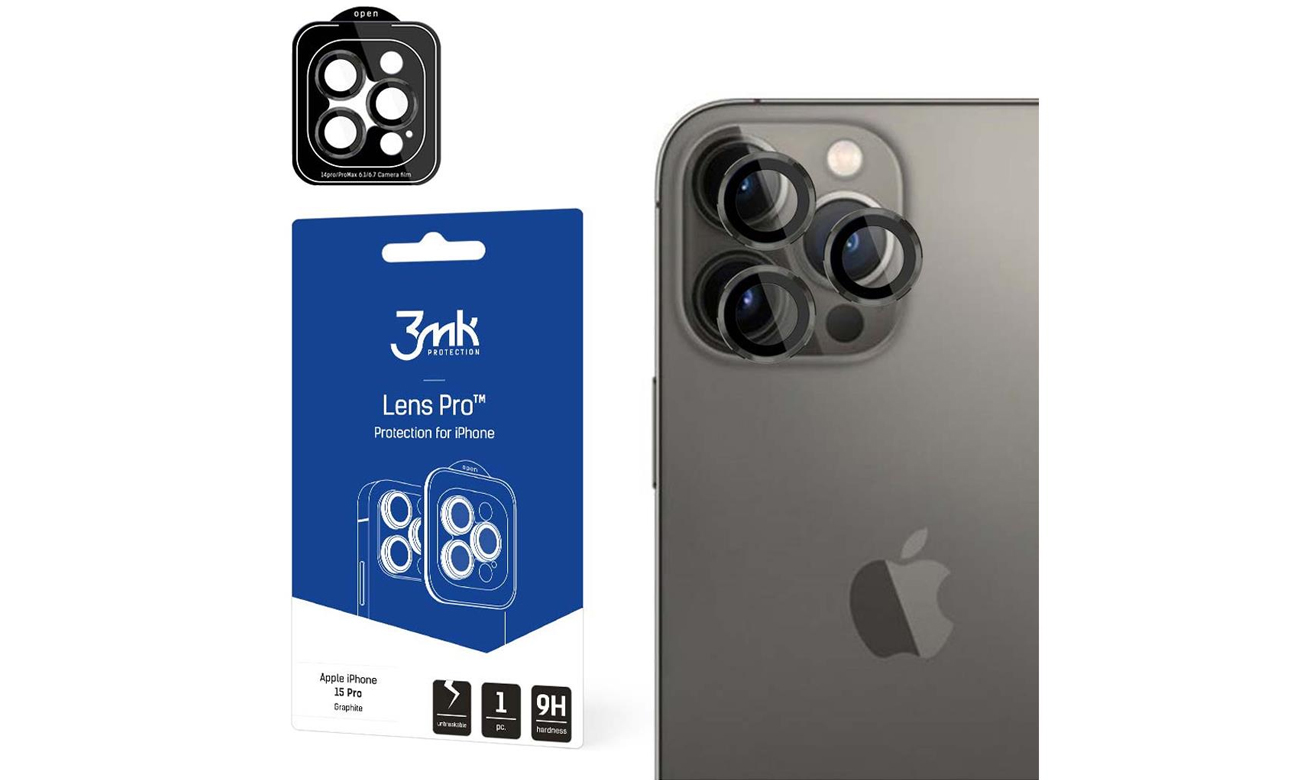 3mk Lens Protection Pro für iPhone 15 Pro Graphite