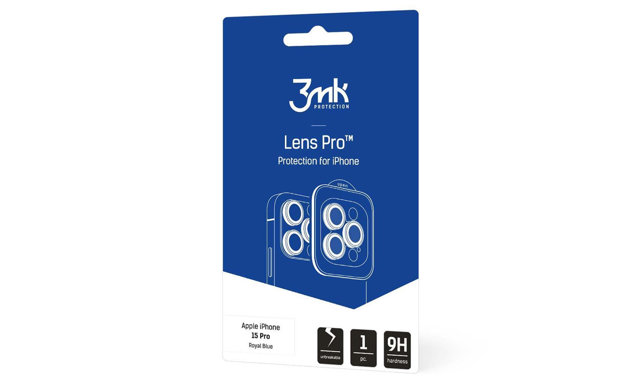 3mk Lens Protection Pro do iPhone 15 Pro Max Royal Blue