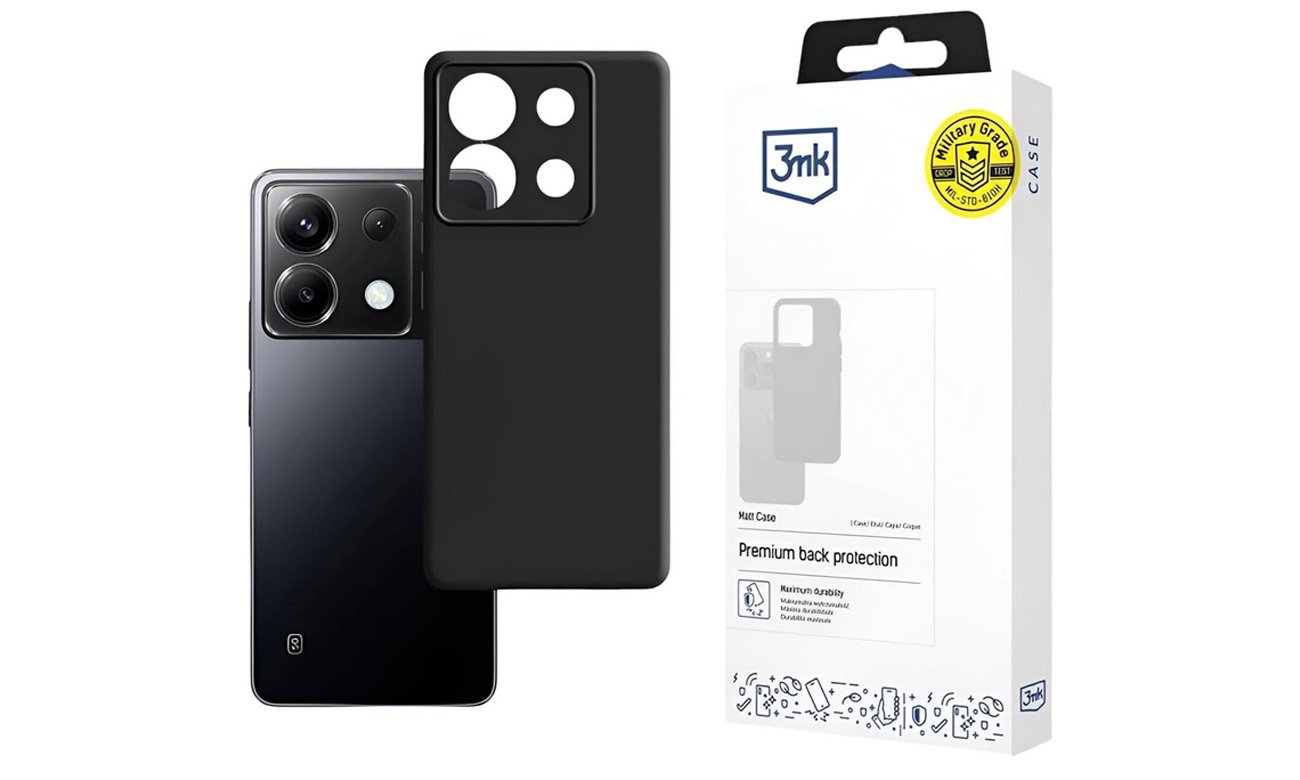 Etui 3mk Matt Case do Xiaomi Redmi Note 13 Pro 5G / POCO X6 5G black