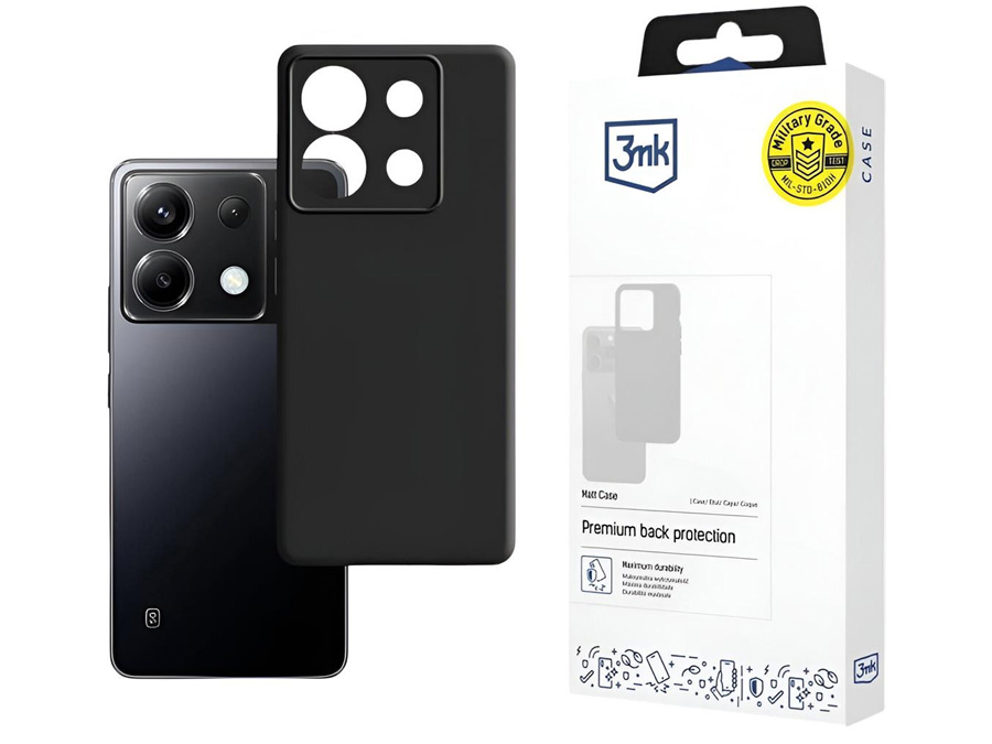 Etui 3mk Matt Case do Xiaomi Redmi Note 13 Pro 5G / POCO X6 5G black