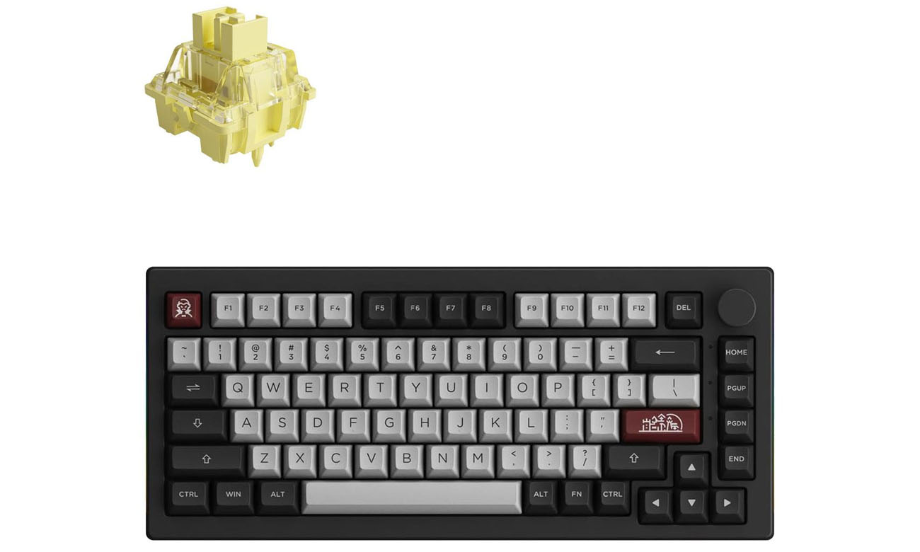 Klawiatura bezprzewodowa Akko Dracula Castle 5075B Plus - V3 Cream Yellow Pro