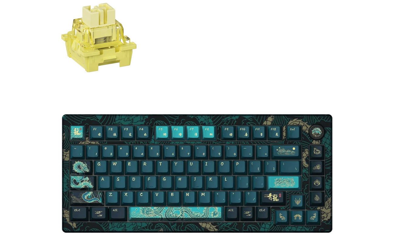 Klawiatura bezprzewodowa Akko MOD 007 V3 HE Year of Dragon - Cream Yellow Magnetic