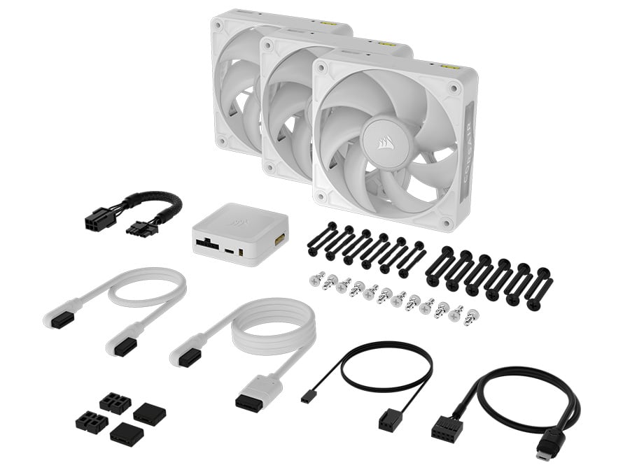 Wentylatory Corsair iCUE LINK RX120 MAX RGB PWM White 3x120 mm
