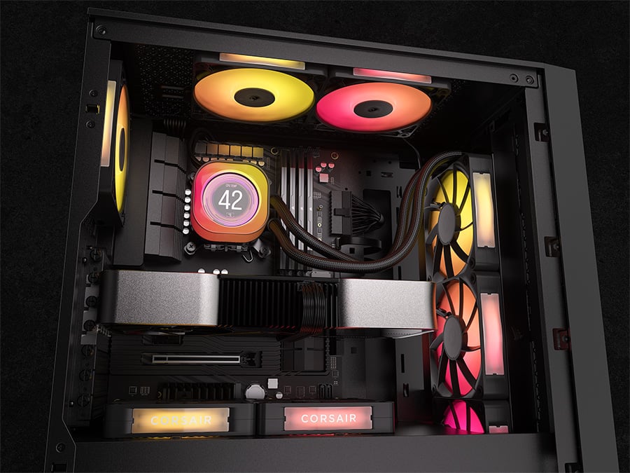 Chłodzenie wodne Corsair iCUE LINK TITAN 360 RX LCD Black 3x120mm