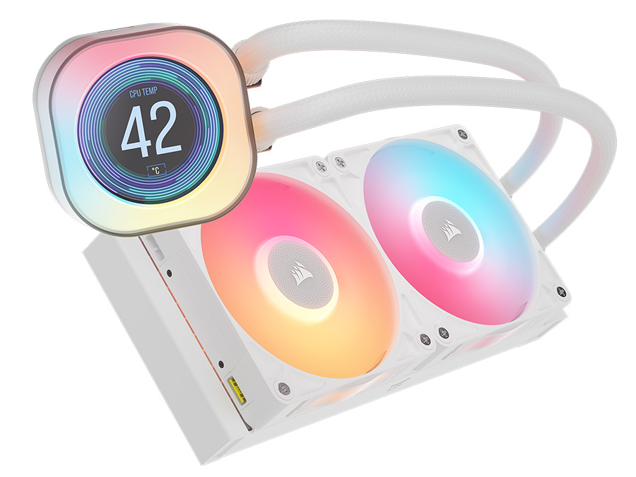 Chłodzenie wodne Corsair iCUE LINK TITAN 240 RX LCD White 2x120mm