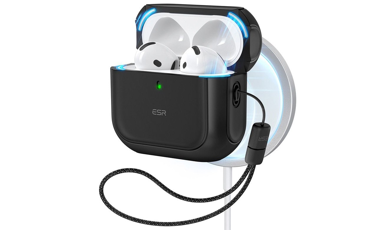 Etui na słuchawki ESR Orbit Halolock Magsafe do Apple AirPods 4. generacji Black