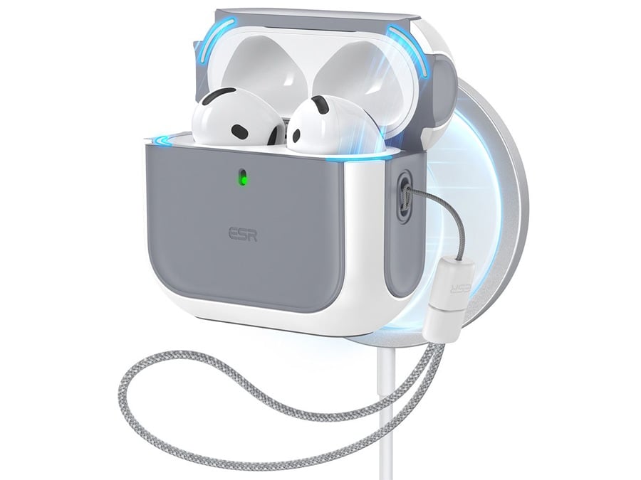 Etui na słuchawki ESR Orbit Halolock Magsafe do Apple AirPods 4. generacji White