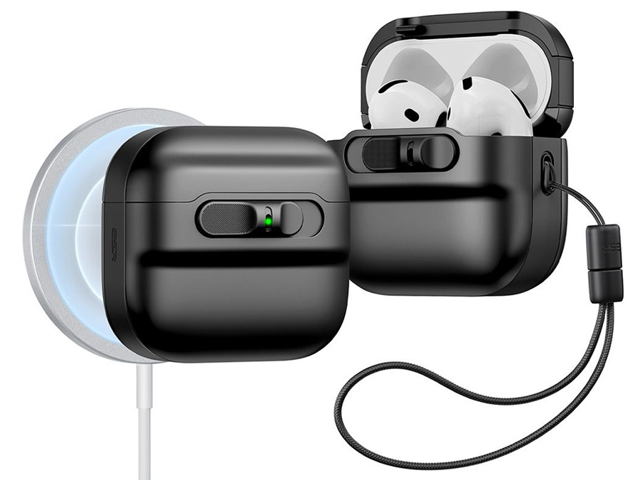 Etui na słuchawki ESR	Pulse Halolock Magsafe do Apple AirPods 4. generacji Black