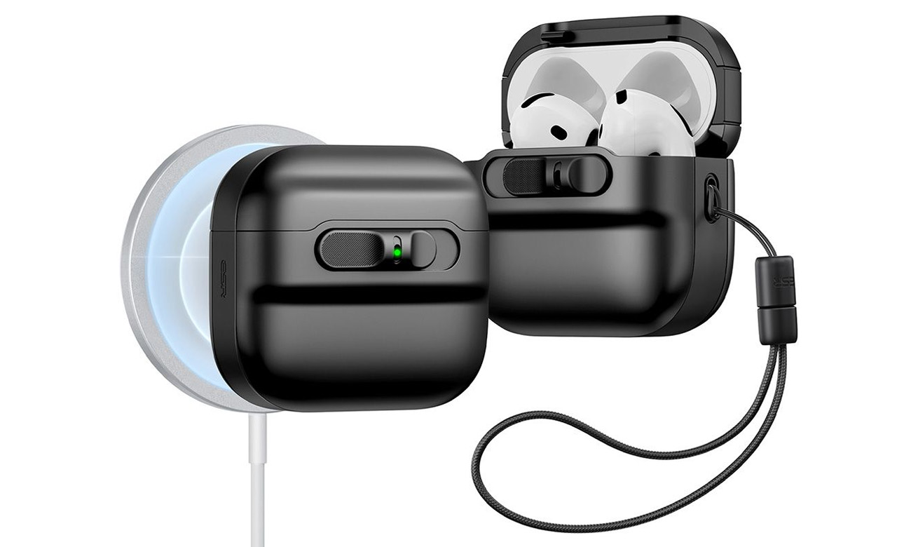 Etui na słuchawki ESR	Pulse Halolock Magsafe do Apple AirPods 4. generacji Black
