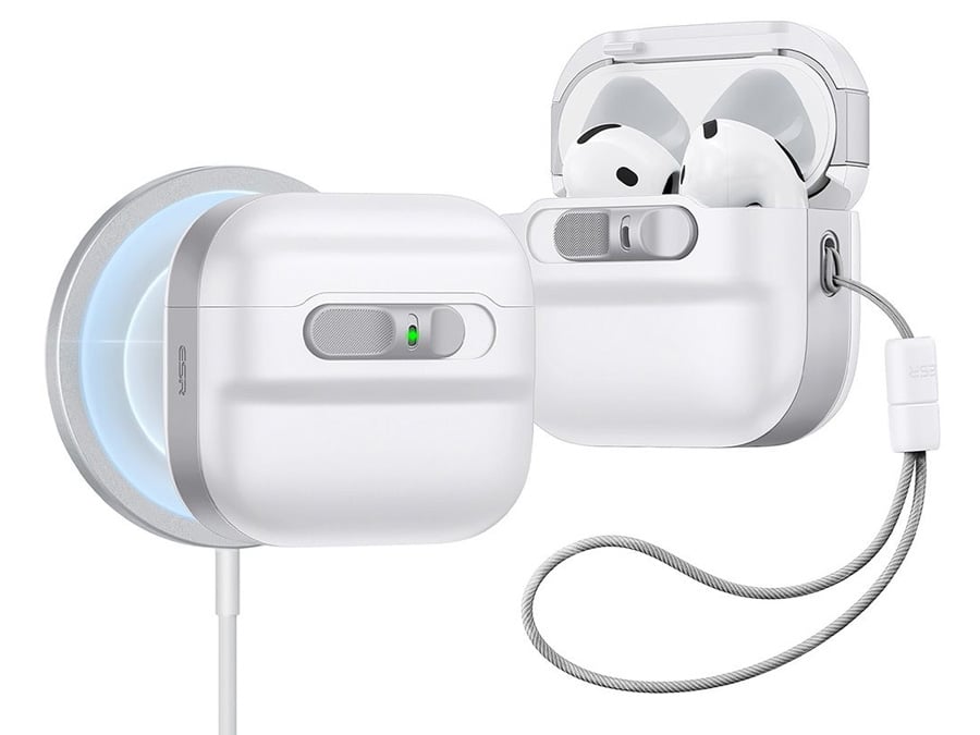 Etui na słuchawki ESR Pulse Halolock Magsafe do Apple AirPods 4. generacji White