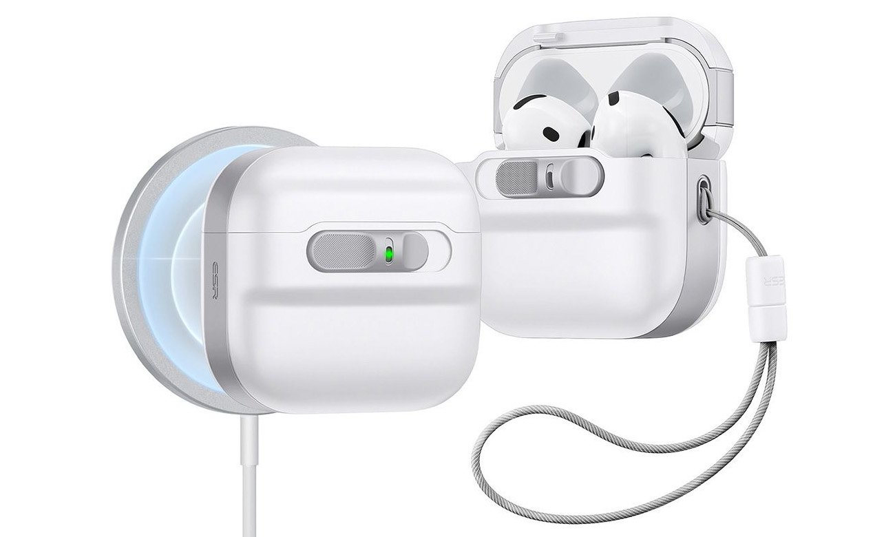 Etui na słuchawki ESR Pulse Halolock Magsafe do Apple AirPods 4. generacji White
