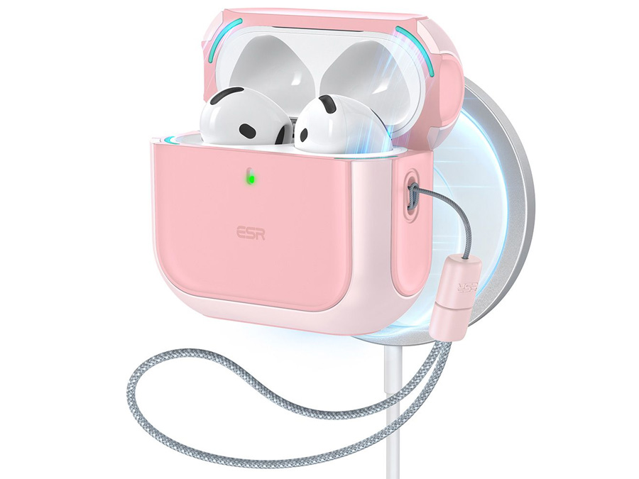 Etui na słuchawki ESR Orbit Halolock Magsafe do Apple AirPods 4. generacji Pink