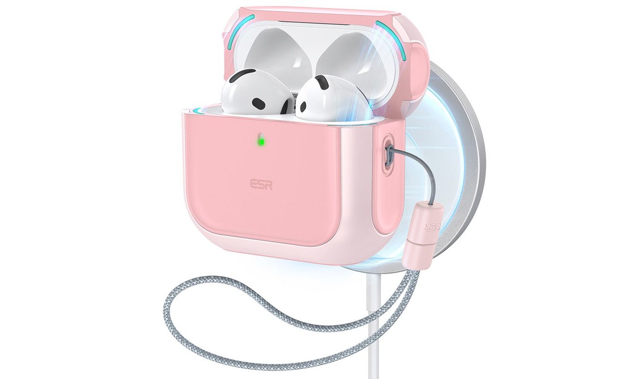 Etui na słuchawki ESR Orbit Halolock Magsafe do Apple AirPods 4. generacji Pink