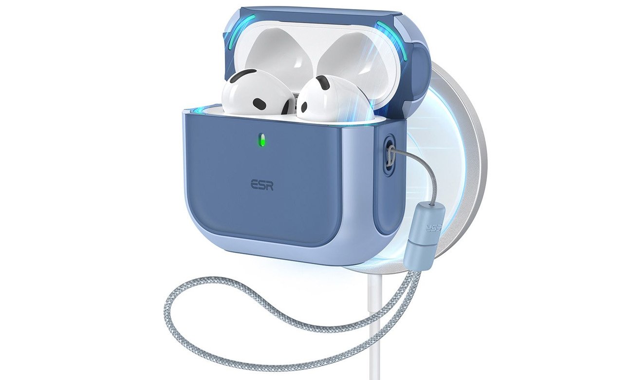 Etui na słuchawki ESR Orbit Halolock Magsafe do Apple AirPods 4. generacji Blue