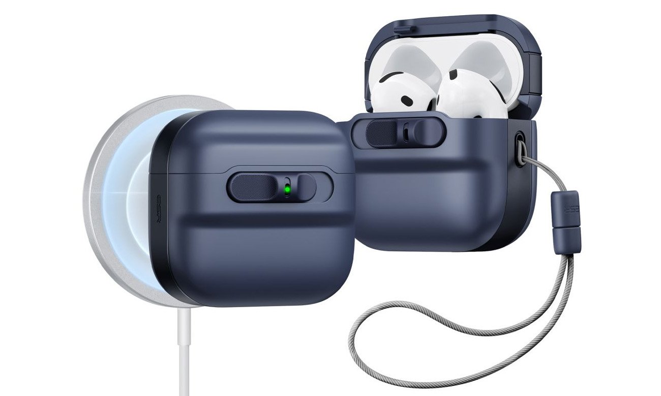 Etui na słuchawki ESR Pulse Halolock Magsafe do Apple AirPods 4. generacji Blue