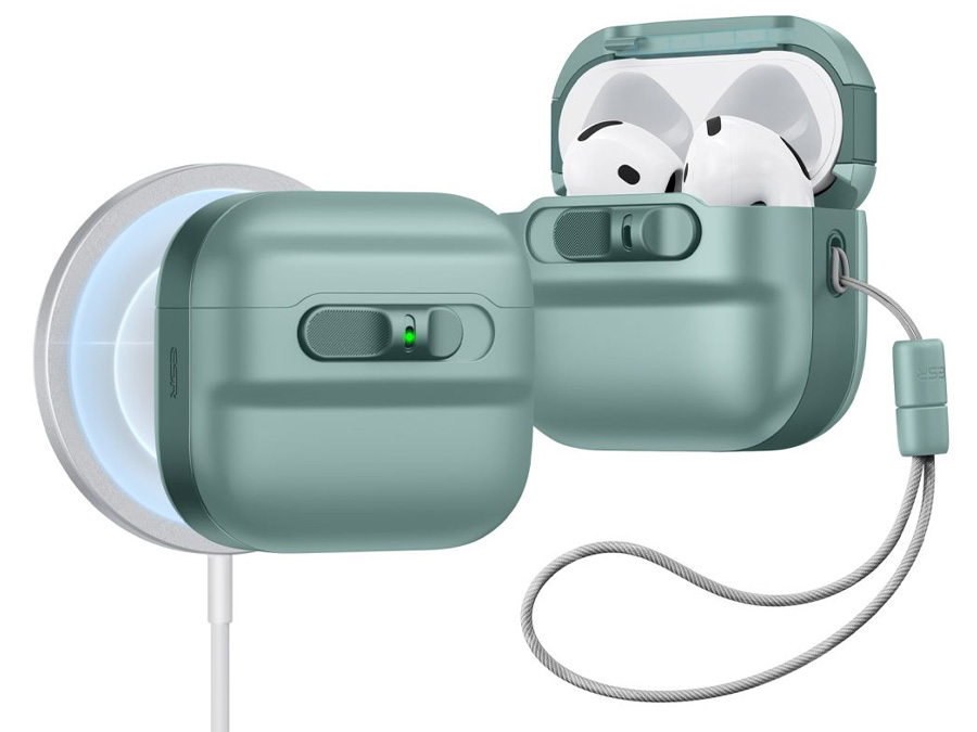 Etui na słuchawki ESR Pulse Halolock Magsafe do Apple AirPods 4. generacji Green