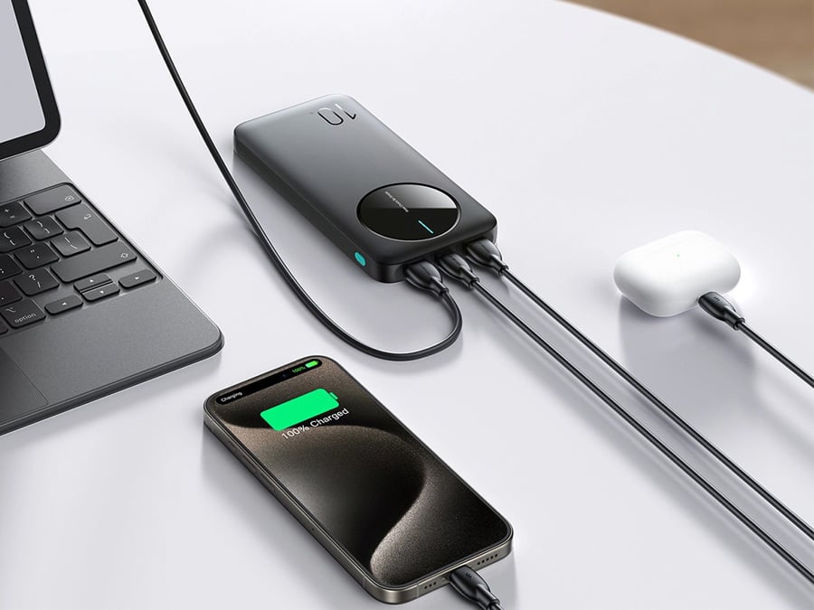 Powerbank Joyroom JR-PBF12 10000mAh 2.4A 2x USB-A 1x USB-C - czarny