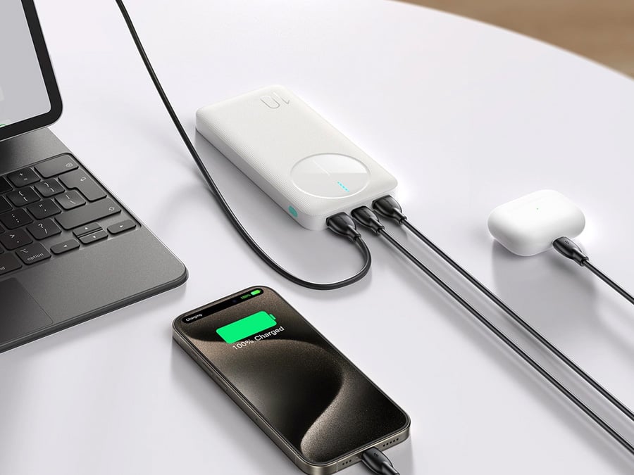Powerbank Joyroom JR-PBF12 10000mAh 2.4A 2x USB-A 1x USB-C - czarny