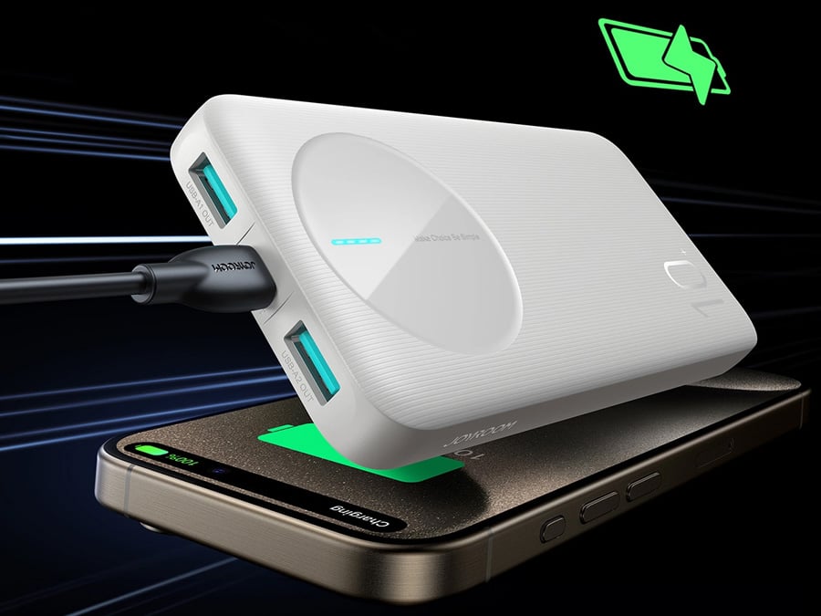 Powerbank Joyroom JR-PBF12 10000mAh 2.4A 2x USB-A 1x USB-C - czarny