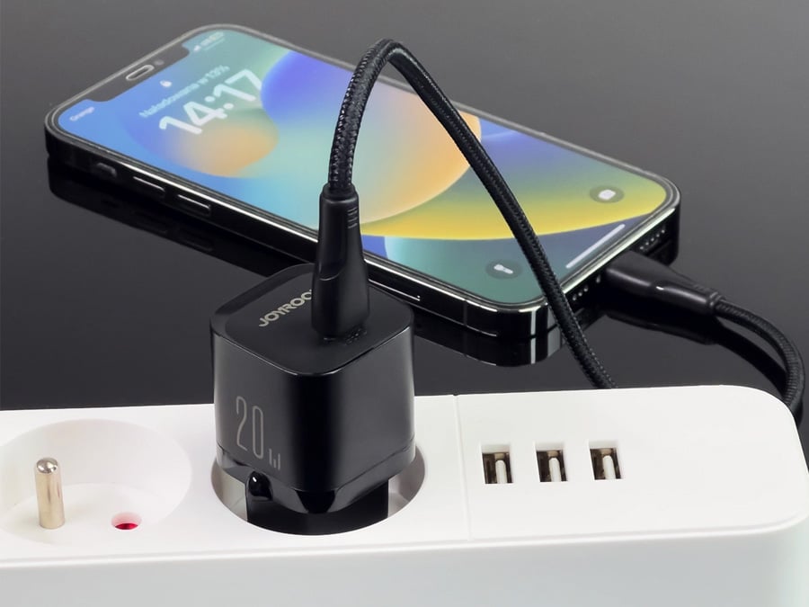 Mini ładowarka USB C 20W PD Joyroom JR-TCF02 - czarna